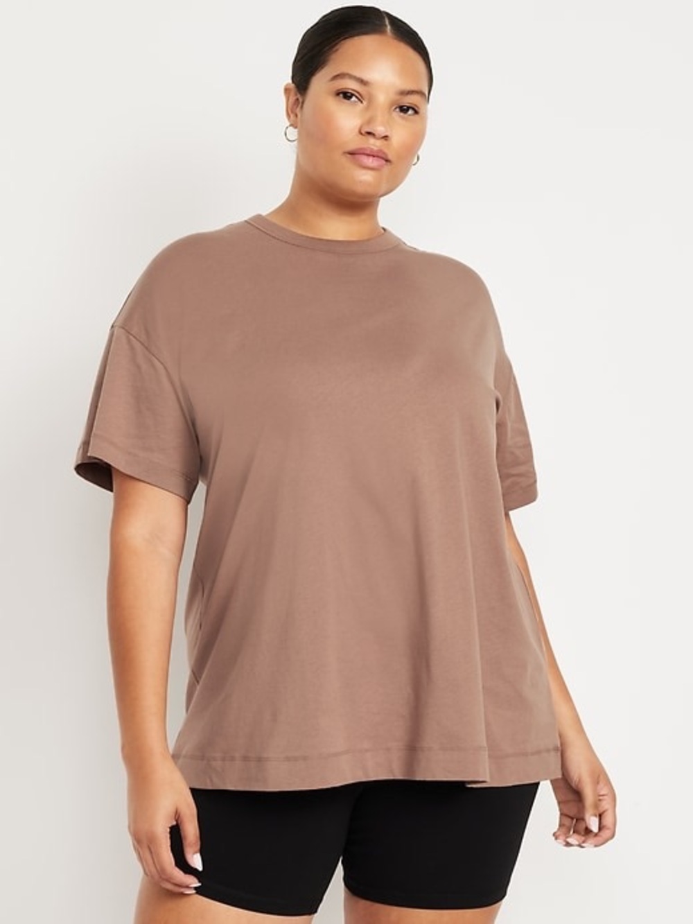 Old Navy Oversized EveryWear Tunic Relaxed Tee - Brown
